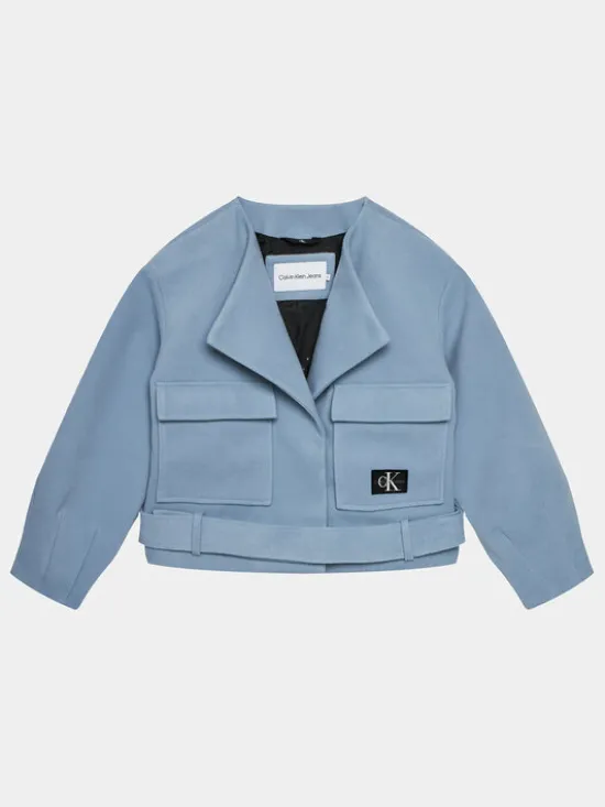 Calvin Klein Jeans Kurtka przejściowa IG0IG02334 Niebieski Relaxed Fit