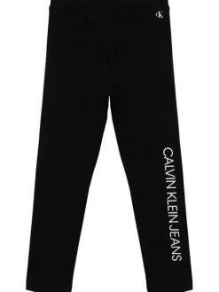 Calvin Klein Jeans Legginsy Logo IG0IG00740 Czarny Slim Fit