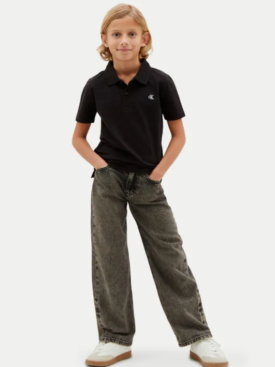 Calvin Klein Jeans Polo LVCKSJB29B Czarny Regular Fit