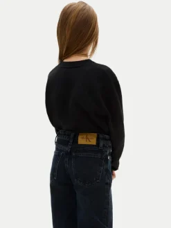 Calvin Klein Jeans Sweter Monologo IG0IG02830 M Czarny Regular Fit