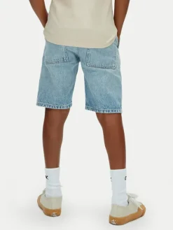Calvin Klein Jeans Szorty jeansowe Skater LVCKSJC41B Niebieski jasny Relaxed Fit