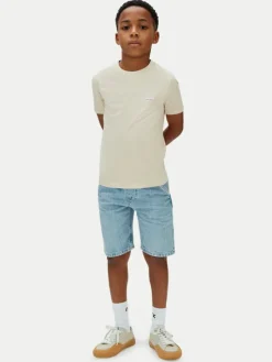Calvin Klein Jeans Szorty jeansowe Skater LVCKSJC41B Niebieski jasny Relaxed Fit