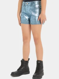 Calvin Klein Jeans Szorty materiałowe IG0IG02368 Niebieski Relaxed Fit