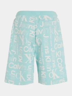 Calvin Klein Jeans Szorty sportowe Inst Ck Aop IB0IB02105 Niebieski Regular Fit