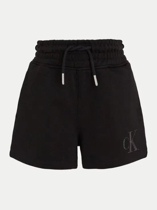 Calvin Klein Jeans Szorty sportowe Iridescent IG0IG02452 Czarny Regular Fit