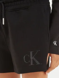 Calvin Klein Jeans Szorty sportowe Iridescent IG0IG02452 Czarny Regular Fit