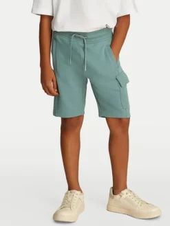 Calvin Klein Jeans Szorty sportowe IB0IB02440 Zielony Relaxed Fit
