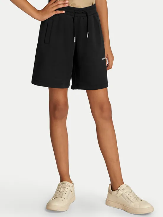 Calvin Klein Jeans Szorty sportowe New Inst. Logo IU0IU00703 Czarny Relaxed Fit
