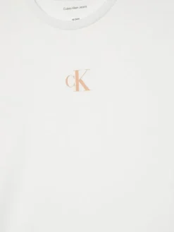 Calvin Klein Jeans T-Shirt IG0IG02136 Biały Boxy Fit