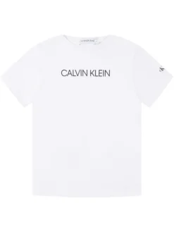 Calvin Klein Jeans T-Shirt Institutional SS IB0IB00347 Biały Regular Fit