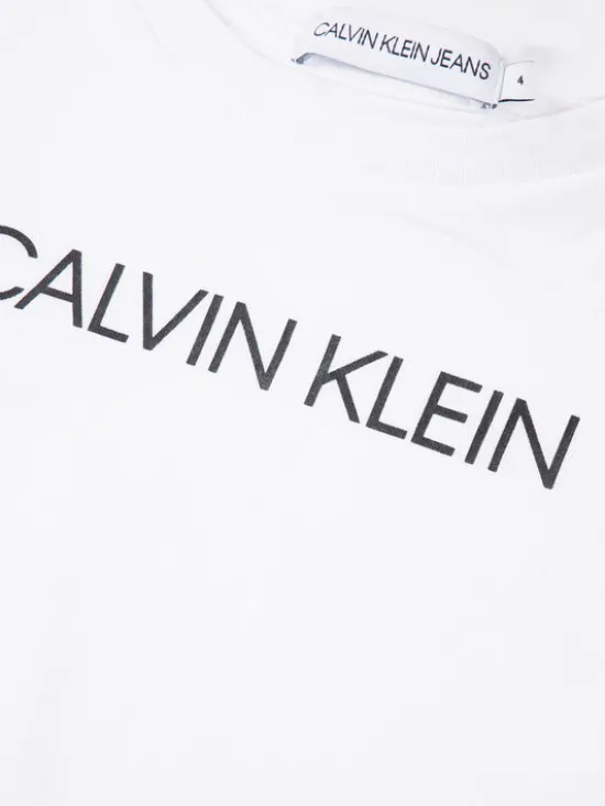 Calvin Klein Jeans T-Shirt Institutional SS IB0IB00347 Biały Regular Fit