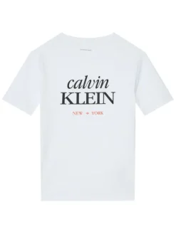 Calvin Klein Jeans T-Shirt LVCKSJA07B Biały Regular Fit
