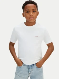 Calvin Klein Jeans T-Shirt LVCKSJA08B Biały Regular Fit