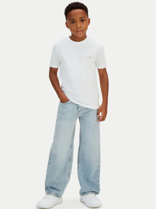 Calvin Klein Jeans T-Shirt LVCKSJA08B Biały Regular Fit