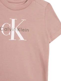 Calvin Klein Jeans T-Shirt Monogram IN0IN00334 Różowy Regular Fit