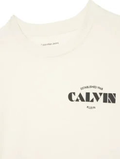 Calvin Klein Jeans T-Shirt Small Chest LVCKTJA40B Biały Regular Fit