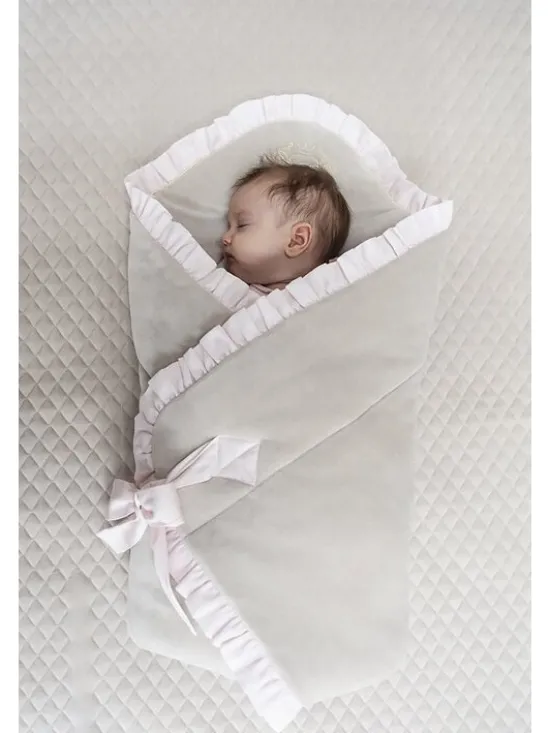 Caramella Becik welurowy Pastel Chic Beżowy