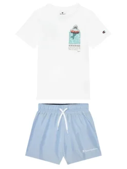 Champion Komplet t-shirt i spodenki 307063 Niebieski Regular Fit