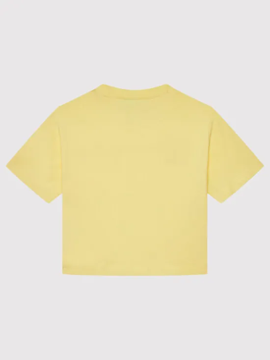 Champion Komplet t-shirt i szorty sportowe 404319 Żółty Custom Fit