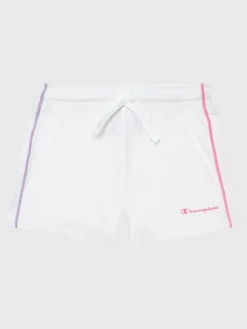 Champion Szorty sportowe 404669 Biały Regular Fit