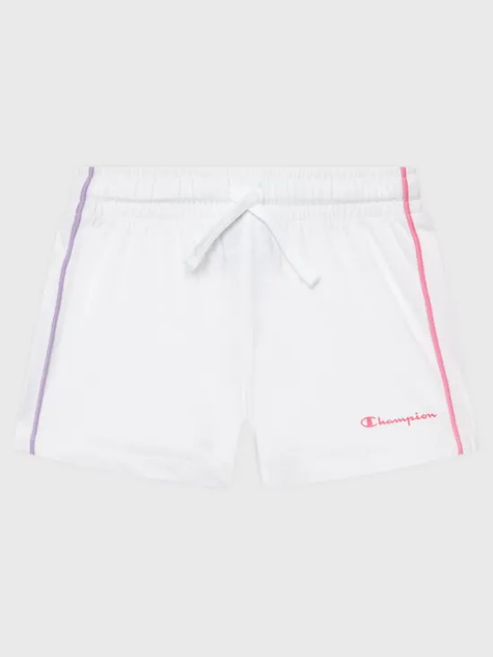 Champion Szorty sportowe 404669 Biały Regular Fit