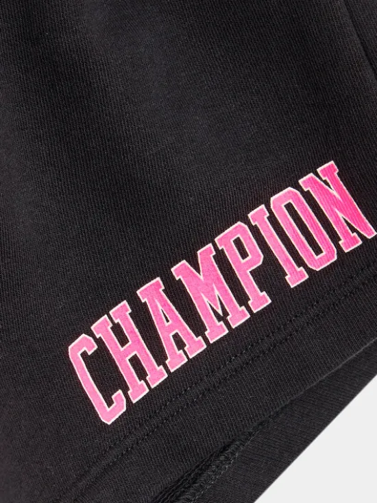 Champion Szorty sportowe 404657 Czarny Regular Fit