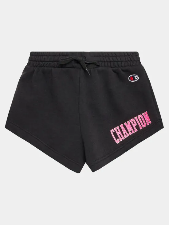 Champion Szorty sportowe 404657 Czarny Regular Fit
