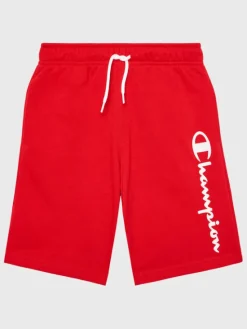 Champion Szorty sportowe 306282 Czerwony Regular Fit