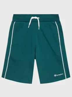 Champion Szorty sportowe Script Logo 306147 Zielony Regular Fit