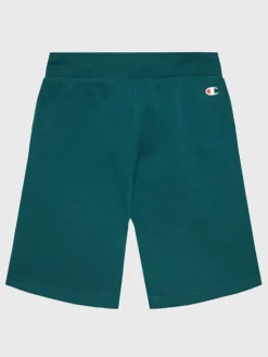 Champion Szorty sportowe Script Logo 306147 Zielony Regular Fit