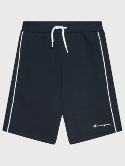 Champion Szorty sportowe Script Logo 306147 Granatowy Regular Fit