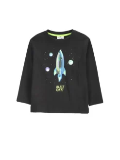 Coccodrillo Longsleeve ZC6143102GBK-021 Czarny Regular Fit
