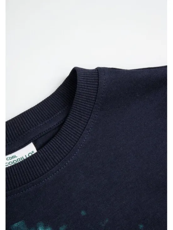 Coccodrillo Longsleeve ZC6143104VBA-015 Granatowy Regular Fit