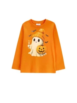 Coccodrillo Longsleeve ZC6143101VUA-006 Pomarańczowy Regular Fit