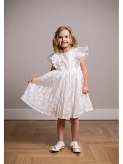 Coccodrillo Sukienka elegancka WC6128202EJG-001 Biały Regular Fit