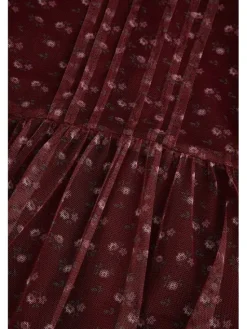 Coccodrillo Sukienka elegancka ZC6128101FGJ-017 Bordowy Regular Fit