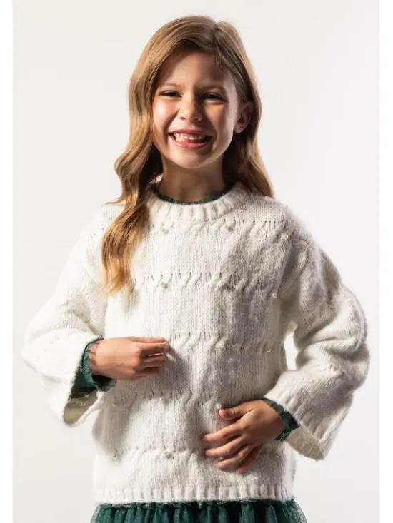 Coccodrillo Sweter ZC5172102EPG-003 Écru Regular Fit