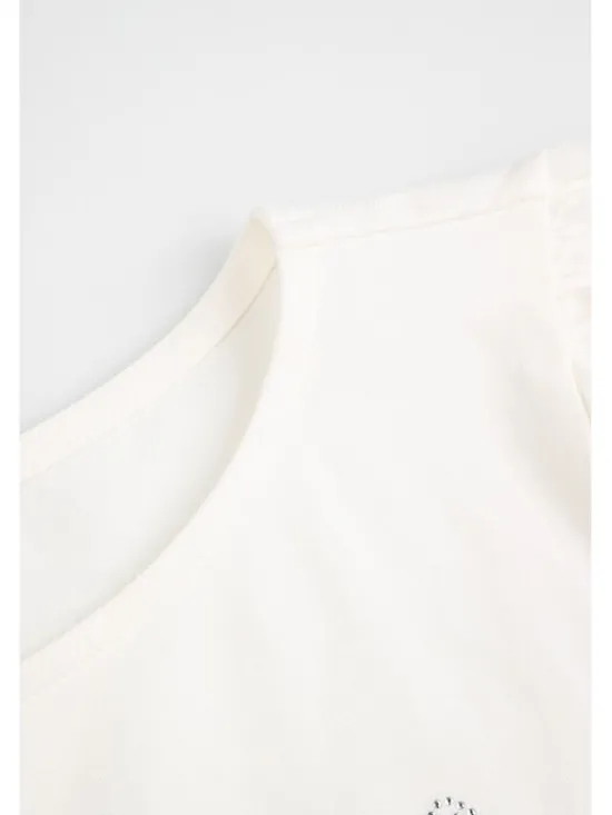 Coccodrillo T-Shirt WC6143202EJG-003 Kremowy Regular Fit