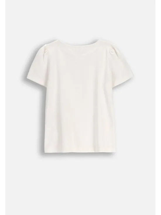 Coccodrillo T-Shirt WC6143202EJG-003 Kremowy Regular Fit