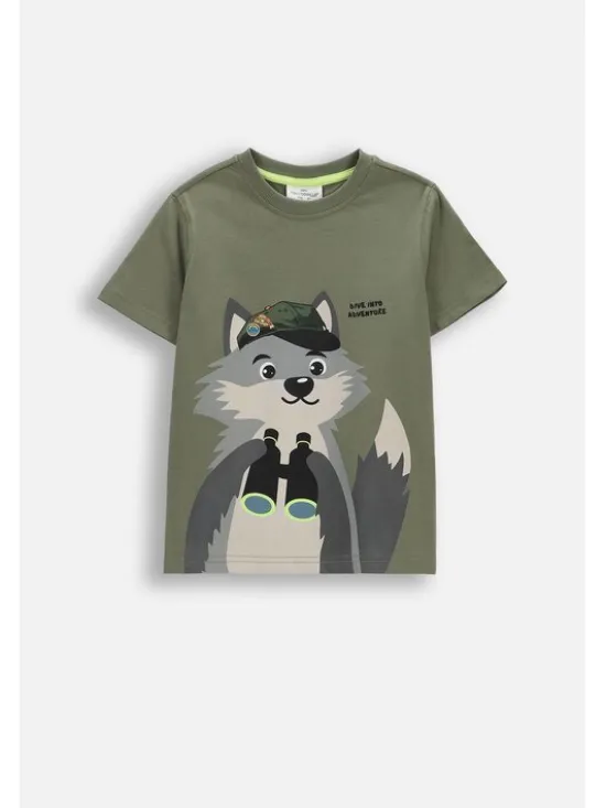 Coccodrillo T-Shirt WC6143205FBK-011 Zielony Regular Fit
