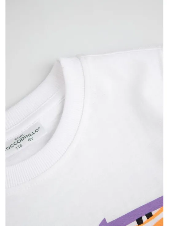 Coccodrillo T-Shirt WC6143204HBK-001 Biały Regular Fit