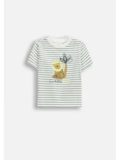Coccodrillo T-Shirt WC6143203IBN-003 Kremowy Regular Fit
