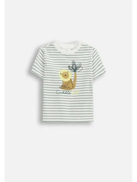 Coccodrillo T-Shirt WC6143203IBN-003 Kremowy Regular Fit