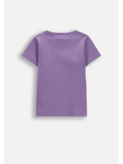 Coccodrillo T-Shirt WC6143207SGK-016 Fioletowy Regular Fit