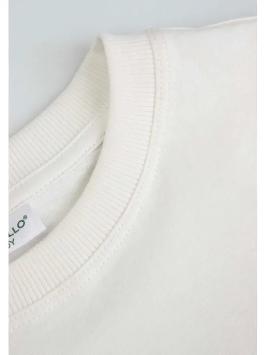 Coccodrillo T-Shirt WC6143203TBJ-003 Kremowy Regular Fit