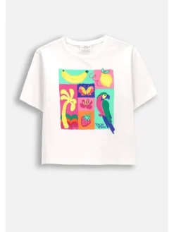 Coccodrillo T-Shirt WC6143204WGK-001 Biały Regular Fit