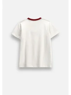 Coccodrillo T-Shirt ZC6143204ABJ-003 Kremowy Regular Fit