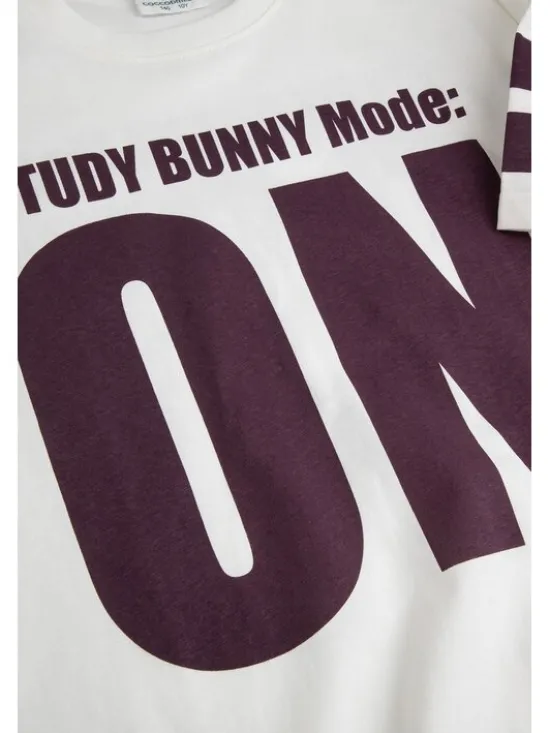 Coccodrillo T-Shirt ZC6143204AGJ-003 Kremowy Regular Fit