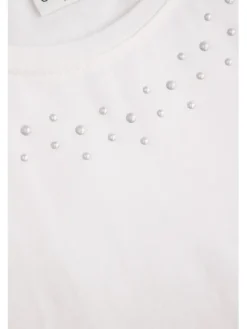 Coccodrillo T-Shirt ZC6143201EJG-003 Kremowy Regular Fit