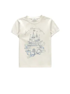 Coccodrillo T-Shirt ZC6143201FGK-003 Kremowy Regular Fit